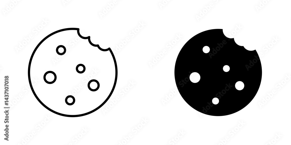 Cookie flat simple vector icons illustration set. Cookie flat simple vector icons illustration set.