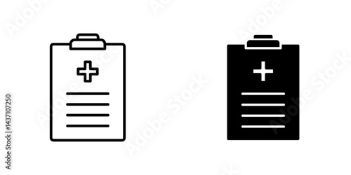 Prescription flat simple vector icons illustration set.