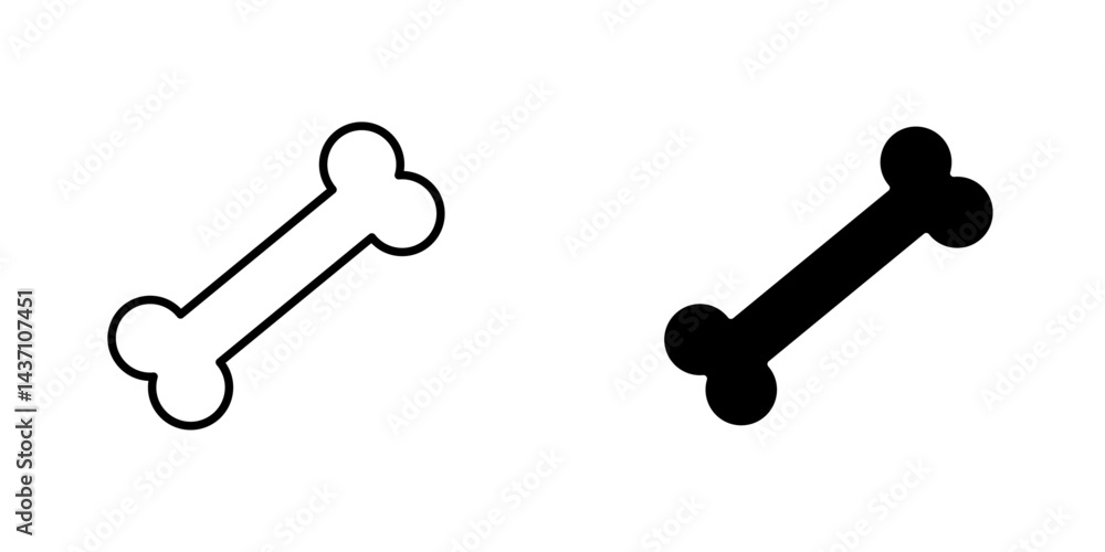 Bone flat simple vector icons illustration set. Bone flat simple vector icons illustration set.