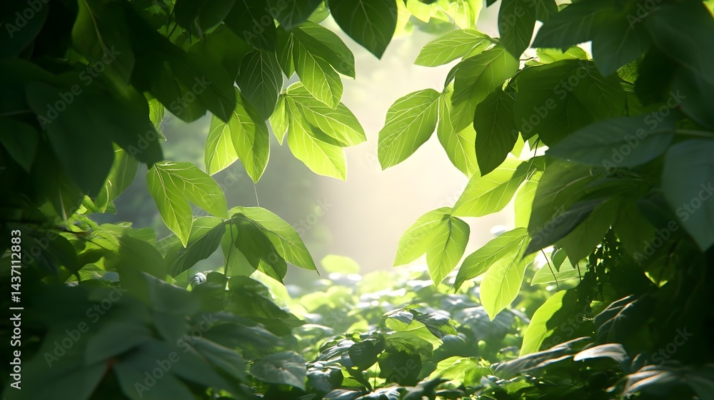 Gradient Transition of Green Leaves from Dark to Light Background Gradient Transition of Green Leaves from Dark to Light Background