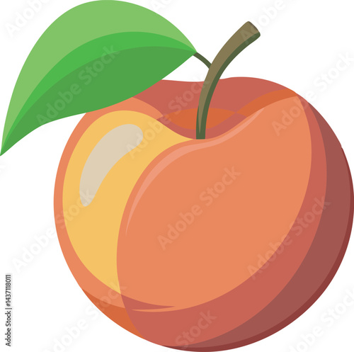 A vibrant vector art illustration of Mamoncillo nectarine fruit, showcasing its unique texture and vibrant colors in detail.