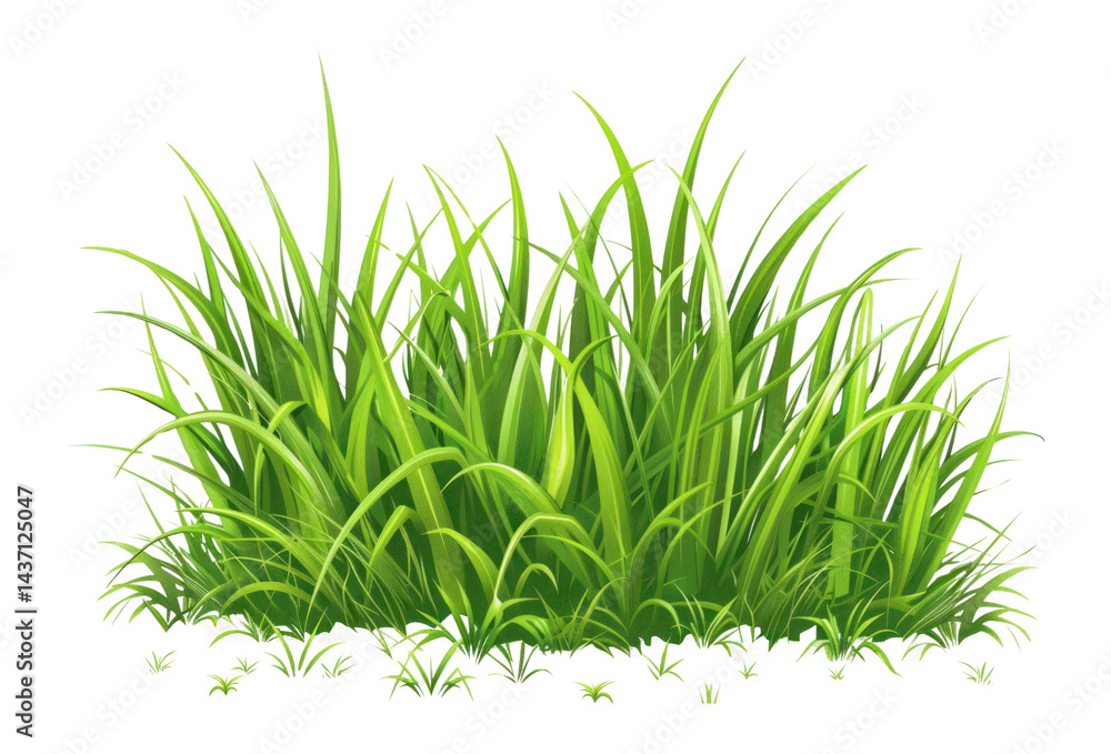Obraz premium PNG Green grass illustration vegetation plant.