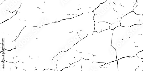 High-Resolution Vector Texture of Dry Cracked Earth with Transparent Background – Grunge Distressed Overlay Featuring Natural Split Lines and Soil Fractures	
