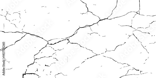 High-Resolution Vector Texture of Dry Cracked Earth with Transparent Background – Grunge Distressed Overlay Featuring Natural Split Lines and Soil Fractures	
