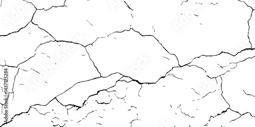 High-Resolution Vector Texture of Dry Cracked Earth with Transparent Background – Grunge Distressed Overlay Featuring Natural Split Lines and Soil Fractures	
