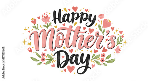 Happy Mother’s Day PNG Clipart – Single Design, Transparent Background