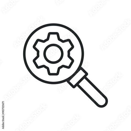 Searching thin line icons. Editable stroke and Perfect pixel on transparent background