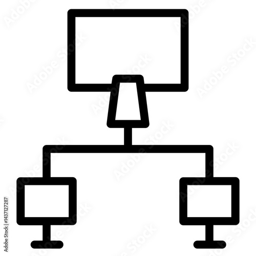 Home Remote Work Line Icon