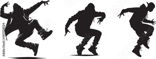 Street Dance Silhouettes with Energetic Urban Hip-Hop Moves