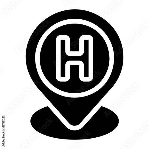 hotel sign glyph icon