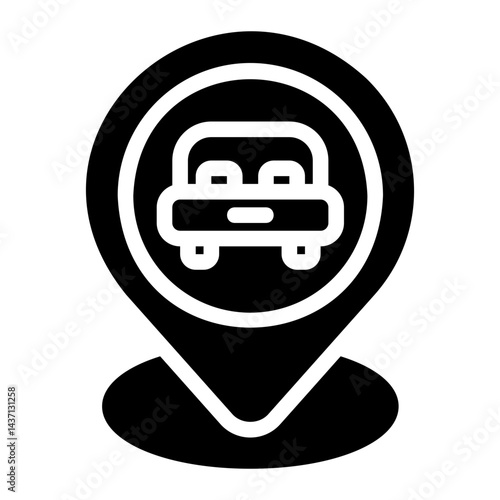 hotel glyph icon