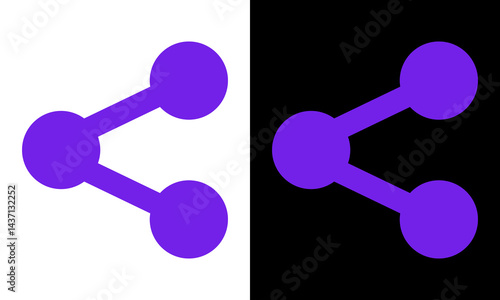Blutooth color icon design style. Blutooth flat icon design on black and white background.