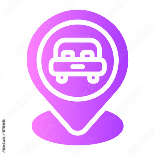hotel gradient icon