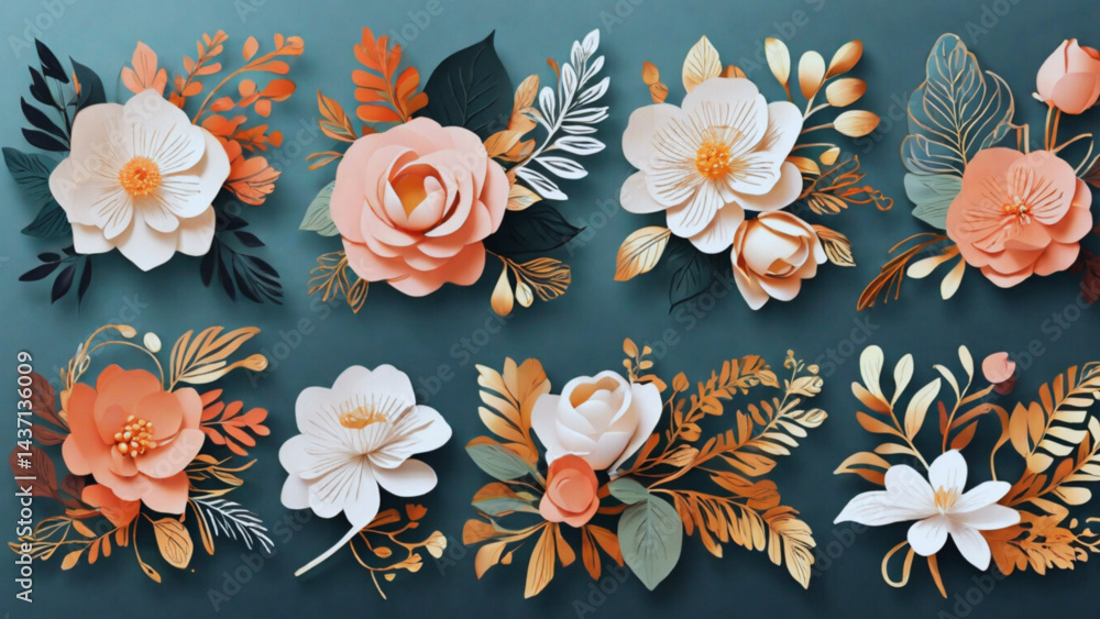 Obraz premium seamless background with flowers