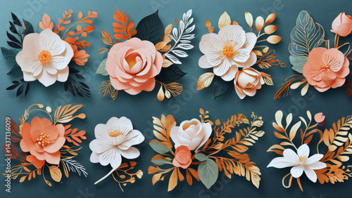 seamless background with flowers