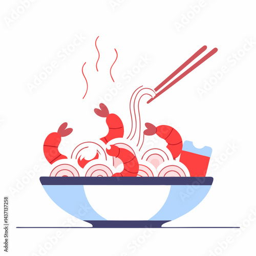 A yummy noodles and pasta