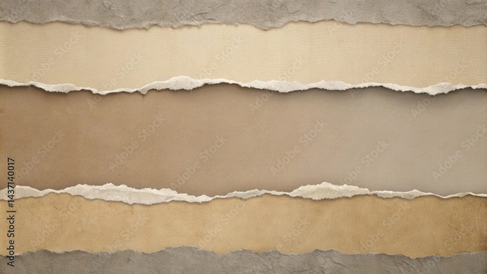Torn Paper Layers Abstract Textured Background with Neutral Tones Torn Paper Layers Abstract Textured Background with Neutral Tones