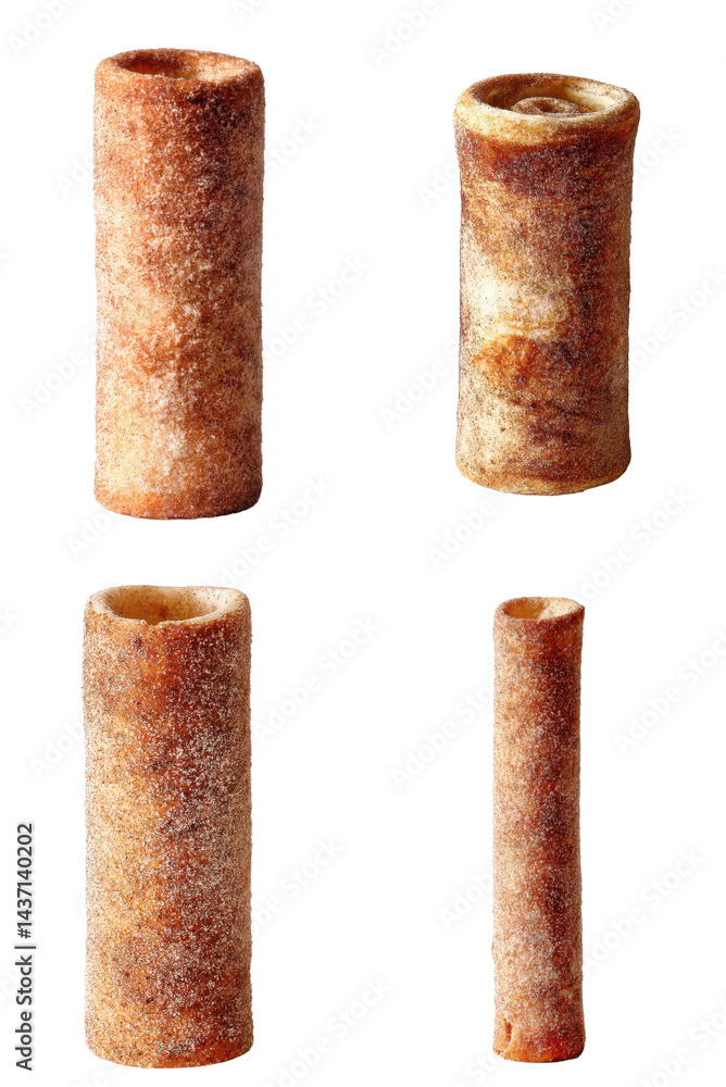 Cinnamon Sugar Chimney Cake - Isolated on White Cinnamon Sugar Chimney Cake - Isolated on White