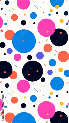Memphis geometric seamless pattern. 