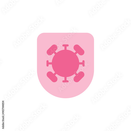 Medical Shield Icon Representing Virus Protection and Health Safety Measures in Pandemic Preparedness and Immunization Efforts