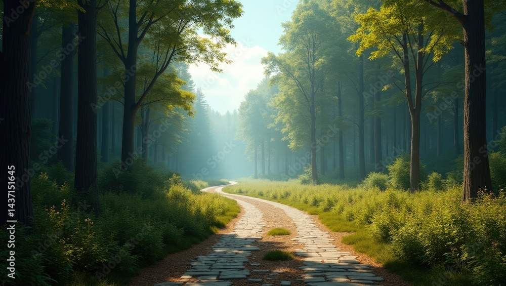 Obraz premium road in the forest