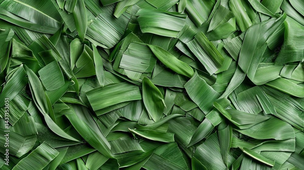Fototapeta premium Beautiful Fresh Green Leaves Background for Nature and Texture Use
