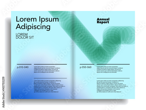 기하학적이고 모던한 목차와 도비라 디자인, 브로셔 애뉴얼 리포트 리플렛 - Modern brochure design for brochures, annual reports, flyers