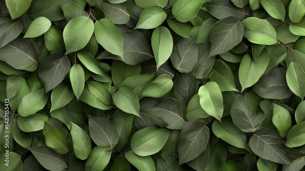 Fototapeta premium Lush Green Leaves Background for Natural and Organic Designs