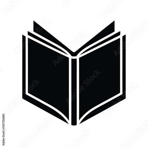 Book Stencil Icon Vector Illustration