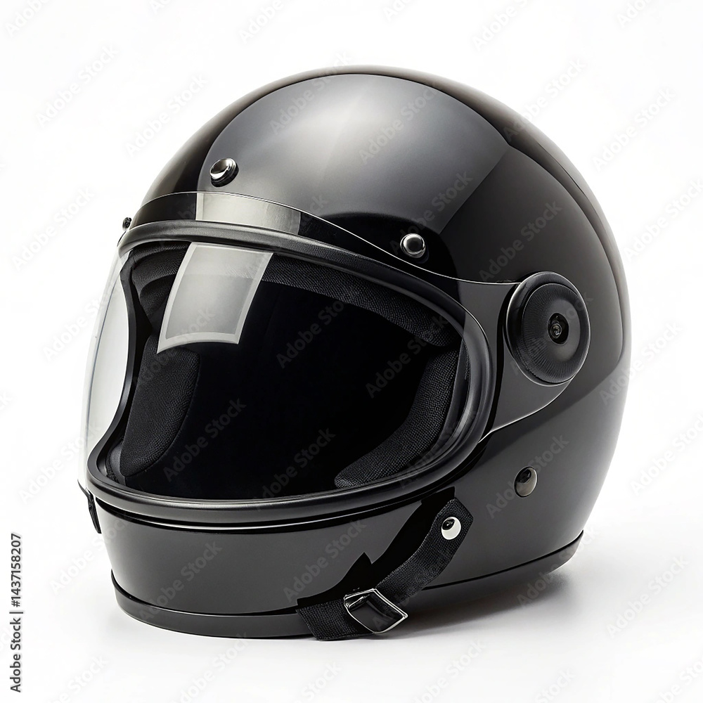 Fototapeta premium motorcycle helmet isolated on white