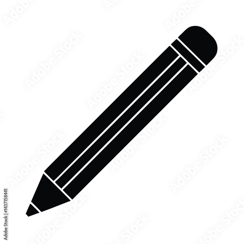 Pencil Coloring Page Stencil Icon Vector Illustration