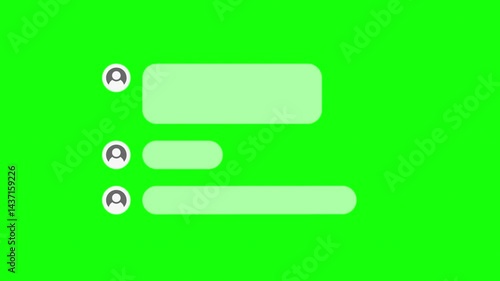 WhatsApp Chat Bubbles Animation | Green Screen 4K || modern design template || Graphic Resources on Green Screen