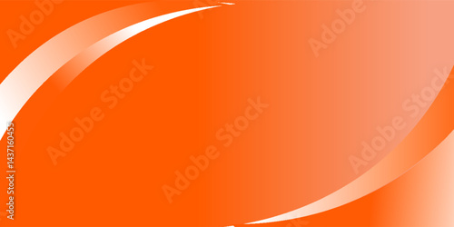 Abstract orange background with smooth curves. The background features vibrant orange shades and a sleek, flowing texture. Minimal abstract gradient curve vector background