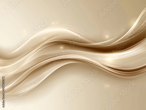 Elegant beige wave abstract background with subtle shimmer