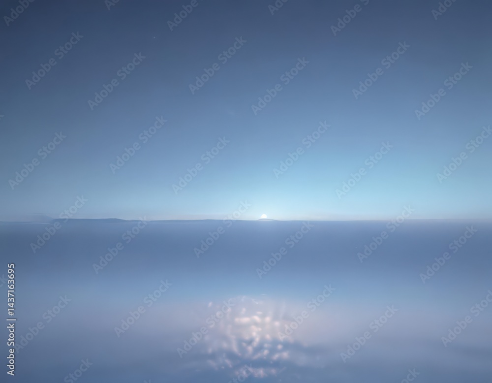 Obraz premium Gentle blue gradient, evokes tranquility, dreamy feel, blue, aqua