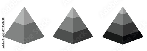 pyramid icon.  simple line art of pyramid icon.