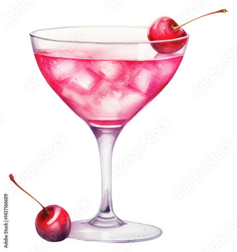 PNG Cocktail martini drink fruit.