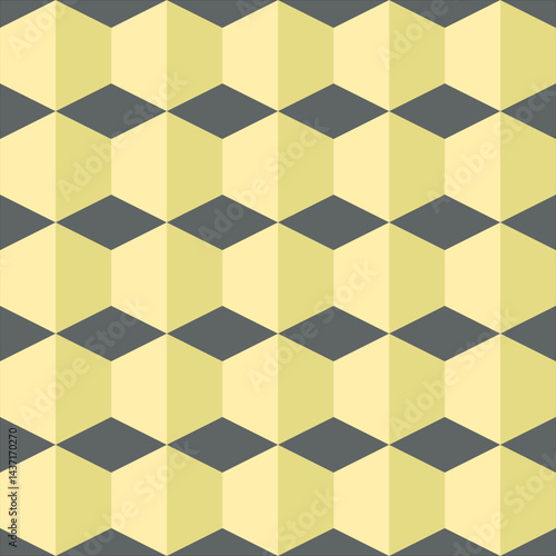 geometric pattern with repeating diamon and shapes in a minimalist style. Use a neutral color palette of black, white, and gray. The pattern should be seamless and elegant, suitable for various design