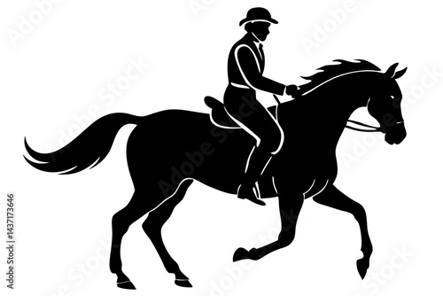 Horseback rider silhouette equestrian sport equestrianism horse animal silhouette isolated on white, horse, horseback, riding, equestrian, sport, animal, silhouette, black, vector, equine, mare