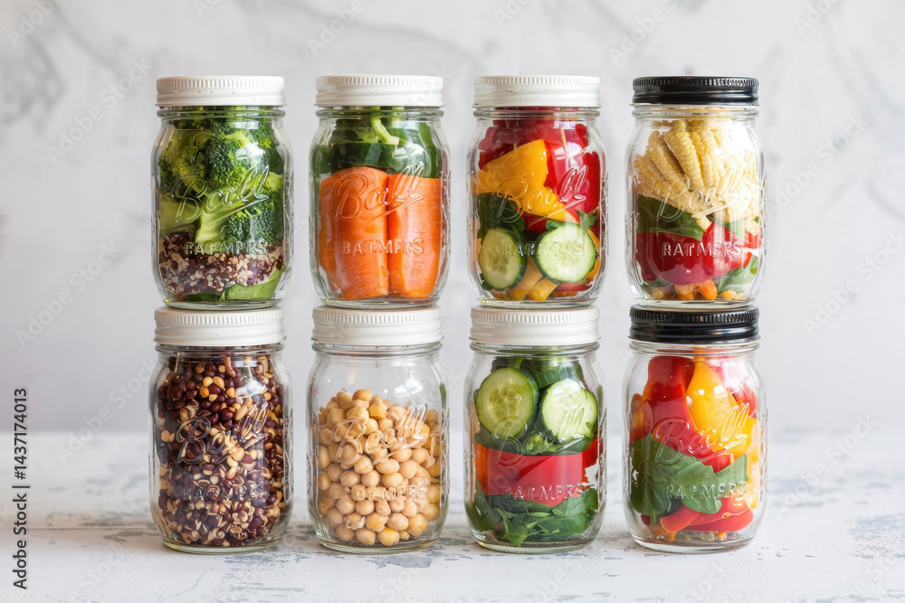 Chickpea and Veggie Mason Jar Salad Chickpea and Veggie Mason Jar Salad
