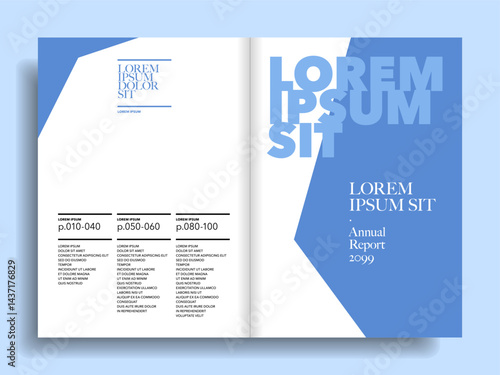 모던한 목차와 도비라 내지 디자인, 브로셔, 연차보고서, 리플렛, 전단지, 프레젠테이션 - Modern Layout Design for Contents and Chapter Intro Page - brochures, annual reports, flyers, and business presentations