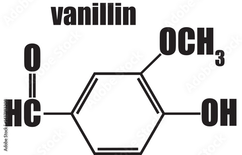 Chemical structure of vanillin