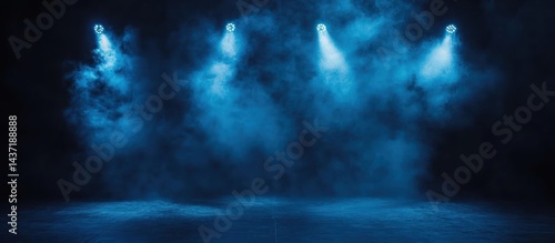Wallpaper Mural Mysterious stage lighting and smoke effect creates an immersive atmosphere Torontodigital.ca