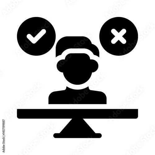 ethical leadership glyph icon