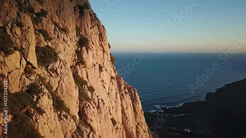 sunset over the cliffs