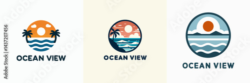 ocean view logo design inspiration