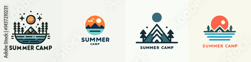  summer camp tour logo design inspiration