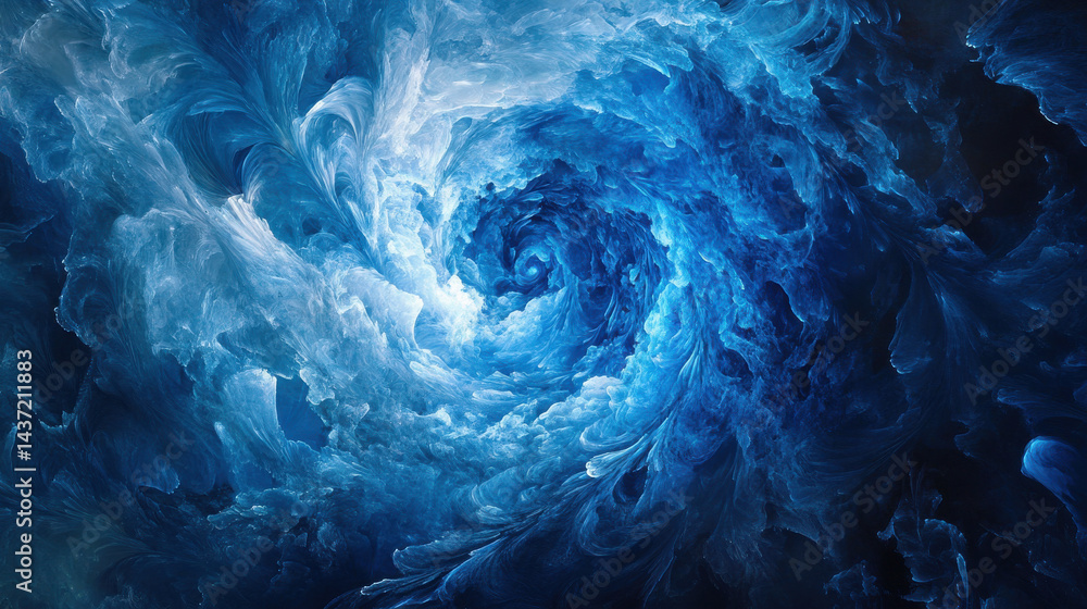 Obraz premium A vibrant tapestry of swirling blue hues, pulsating with an inner energy that seemed to emanate directly from the screen, creating a dynamic backdrop that hinted at a world of endless possibilities 