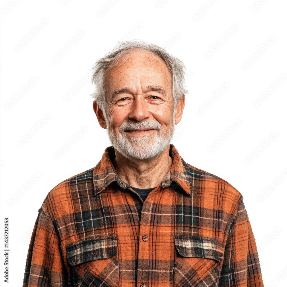 Portrait of a happy senior man standing isolated on a white background, Portrait of a happy senior man standing isolated on a white background,