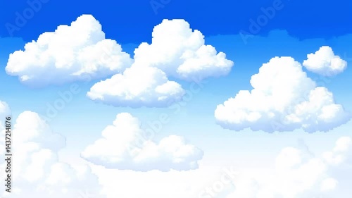 8 bit Clouds in the sky
